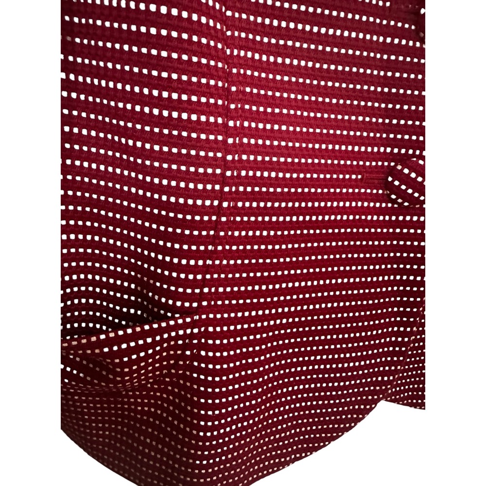 Ann Taylor Burgundy Red White Patterned Button Front Blazer Jacket Womens 4